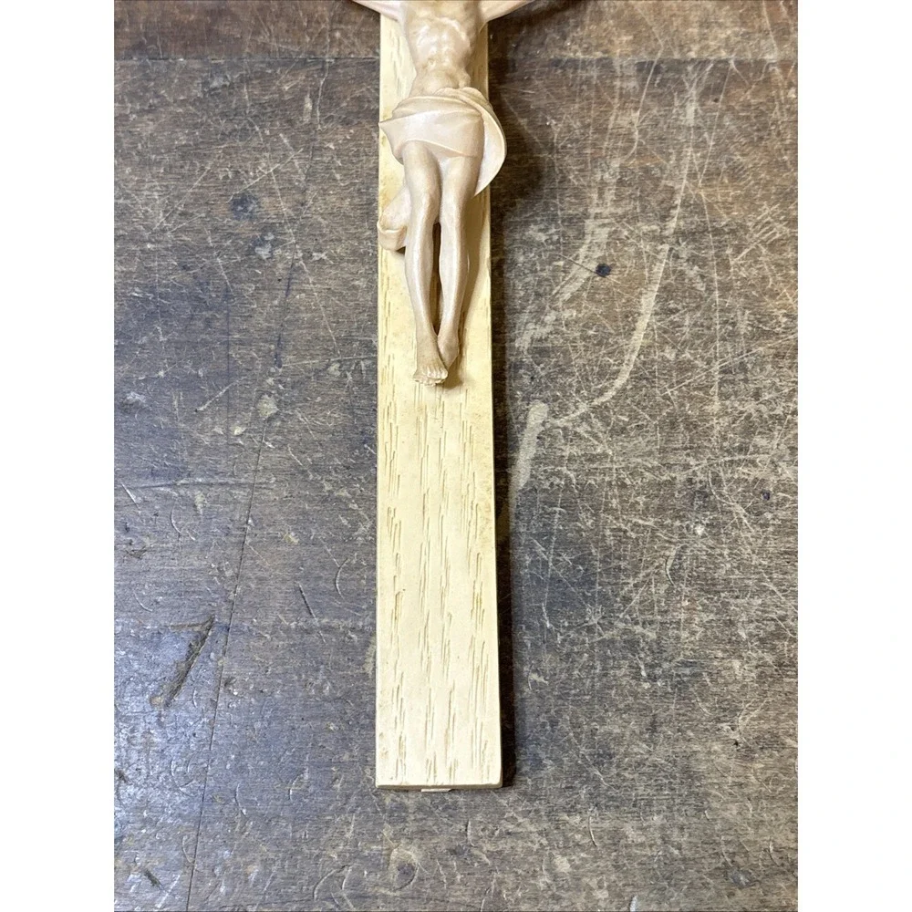 Vintage Crucifix Plaque IRNI Jesus on the Cross Wall Hanging